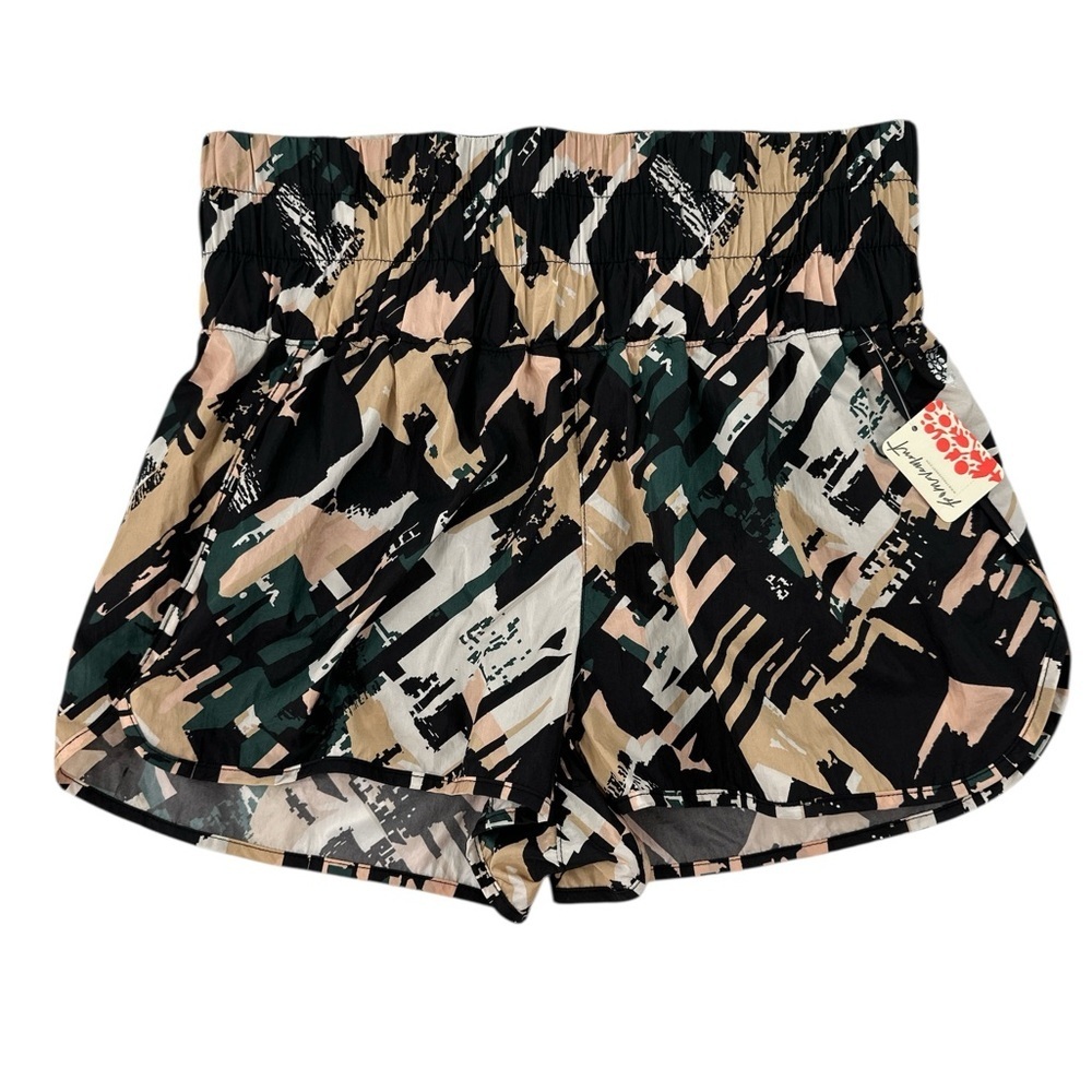 Free People Movement The Way Home Shorts Stroke of Luck Print High Rise Running - Picture 4 of 15